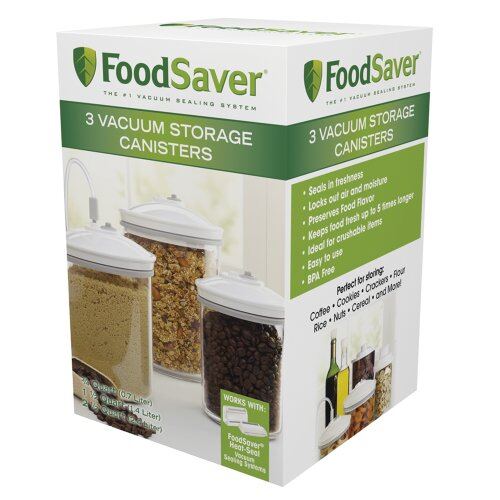 FoodSaver 3 Pieces Round Canister Set