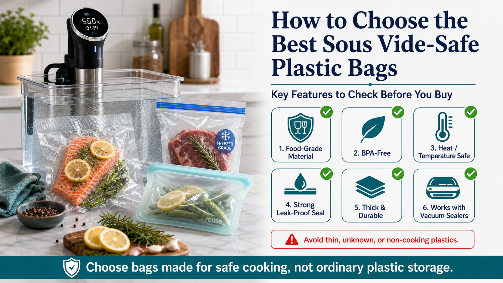 How to Choose the Best Sous Vide-Safe Plastic Bags