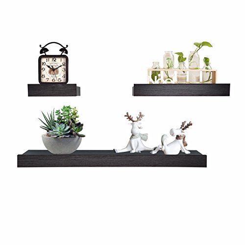 Best for Ladder Shelves: Coismo Set of 3 Multi Length Floating Shelves
