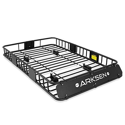 ARKSEN 64" Universal Black Roof Rack Cargo Basket