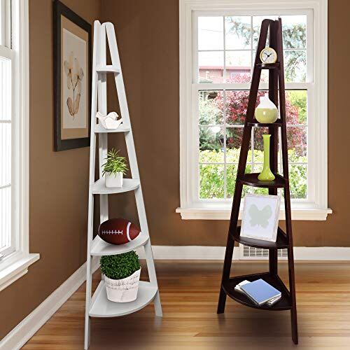 Best for Ladder Bookcase: Casual Home 5-Shelf Corner