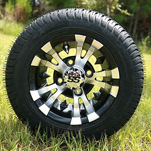 VAMPIRE Machined/Black GOLF CART WHEELS