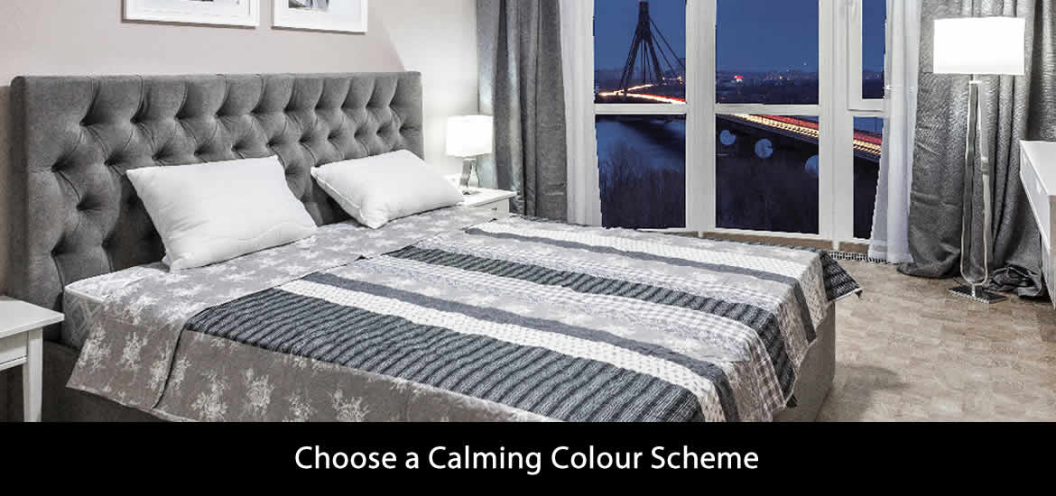 Choose a calming colour scheme